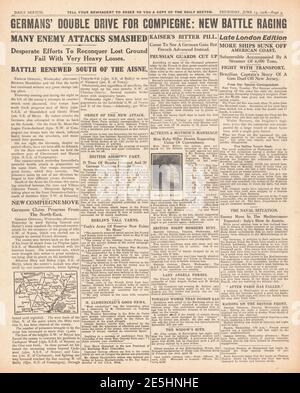 1918 Daily Sketch l'entraînement de l'armée allemande pour Paris Banque D'Images