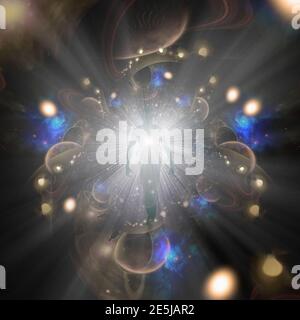 Âme éternelle en fractale de planètes Banque D'Images