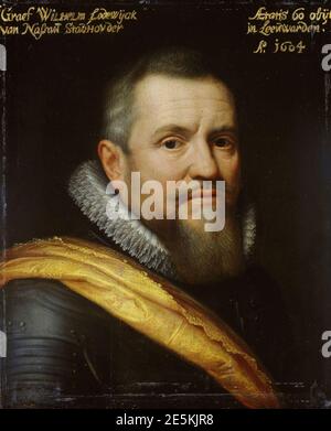 Portret van Willem Lodewijk, graaf van Nassau, bijgenaamd in het Fries 'US heit' (onze vader) Banque D'Images