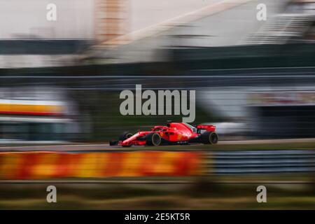 Fiorano Modenese, Italie. 28 janvier 2021. Carlos Sainz Jr. De Ferrari conduit un essai privé de la Ferrari SF71H au circuit Fiorano à Fiorano Modenese, Italie, le 28 janvier 2021. Credit: Insidefoto srl/Alamy Live News Banque D'Images