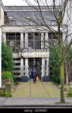 Entrée principale BBC Bristol Broadcasting House sur Whiteladies Rd, Bristol, Royaume-Uni Banque D'Images