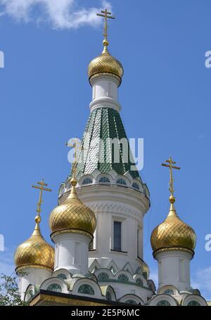 Église russe de Saint-Nicolas à Sofia, Bulgarie Banque D'Images