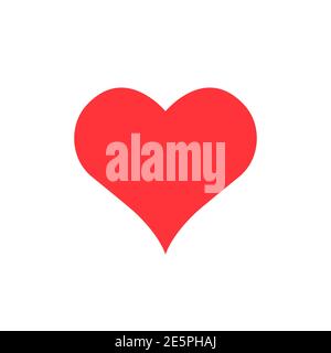 Icône vecteur cardiaque. Symbole d'amour plat de dessin animé vectoriel isolé sur fond blanc Illustration de Vecteur