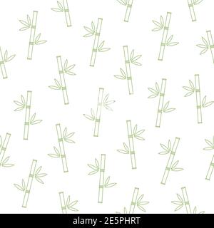 Motif transparent Bamboo vert. Illustration vectorielle des arbres de Chine avec des feuilles. Illustration de Vecteur