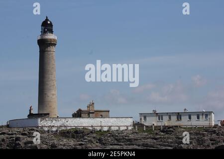 Phare d'Ardnamurchan de la mer. Banque D'Images