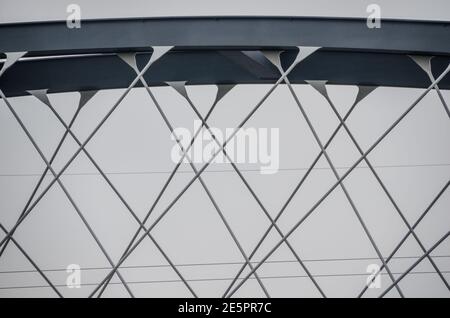 vue détaillée de la construction du pont Banque D'Images