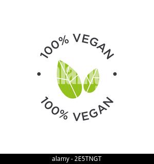 Icône vecteur vegan. Arrondir un symbole vert Illustration de Vecteur