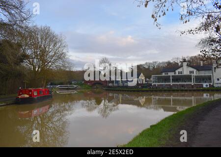 Les écluses de Foxton représentent une grande ingénierie qui a transformé le paysage là-bas Est une faune florissante pendant que vous marchez le long du Grand Union Canal Banque D'Images