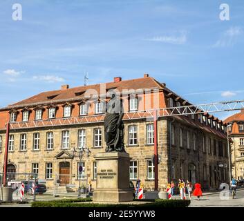 Place Jean-Paul de Bayreuth. Jean Paul était l'un des écrivains les plus imaginatifs et les plus populaires de la langue allemande. Banque D'Images