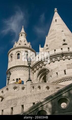 Bastion des pêcheurs, quartier du château, Buda, Budapest, Hongrie Banque D'Images