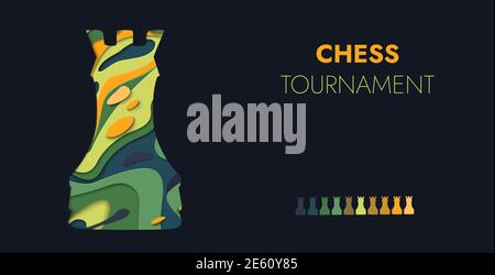 Tournoi d'échecs, affiches de jeu de championnat de sport de stratégie de checkmate. Coupe de club d'échecs Vector pour les joueurs débutants et professionnels Illustration de Vecteur