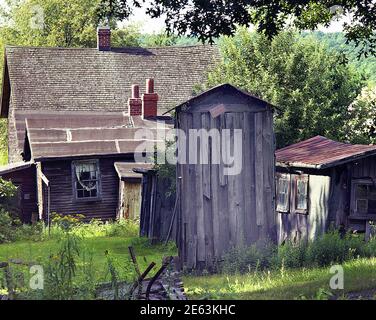 Il s'agit d'une maison de campagne de mineurs de charbon anthracite typique dans la ville d'Eckley, Foster Township , Luzerne County , Pennsylvania.USA fin 1900 Banque D'Images