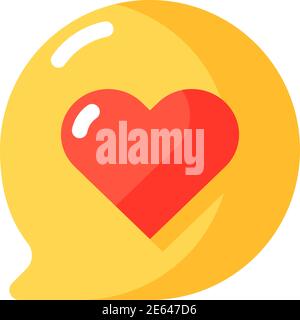 Icône de couleur plate à vecteur cardiaque Illustration de Vecteur