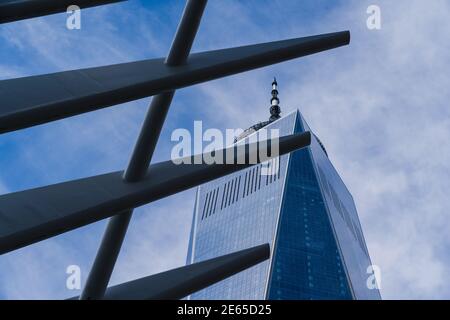 Vue de la Tour de la liberté depuis le dessous de la oculus Banque D'Images