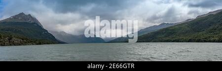 Paysage au lac Acigami dans le parc national de Tierra del Fuego, Argentine Banque D'Images