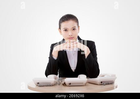 Femme d'affaires au téléphone photo de haute qualité