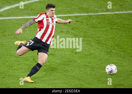 Bilbao, Espagne. 25 janvier 2021. Ander CAPA de Athletic Club en action pendant le match de la Liga entre Athletic Club Bilbao et Getafe FC joué à S Banque D'Images