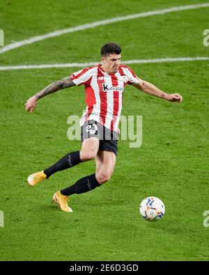 Bilbao, Espagne. 25 janvier 2021. Ander CAPA de Athletic Club en action pendant le match de la Liga entre Athletic Club Bilbao et Getafe FC joué à S Banque D'Images