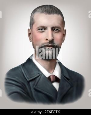 Alexandre Yersin 1863-1943 médecin français suisse Bactériologue Banque D'Images