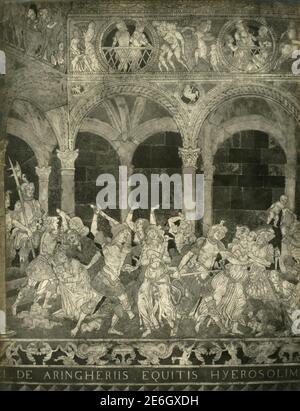 Le massacre des innocents, sculptant sur le sol par l'artiste italien Matteo di Giovanni, Cathédrale de Sienne, Italie des années 1930 Banque D'Images