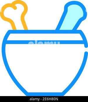 illustration du vecteur d'icône représentant un mortier avec une couleur osseuse Illustration de Vecteur