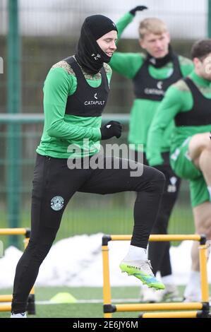 Tranent, Ormiston, East Lothian.Scotland. Royaume-Uni .29 janvier 21 Hibernian Kevin Nisbet session pour le match de championnat écossais contre Dundee Utd. Crédit : eric mccowat/Alay Live News Banque D'Images