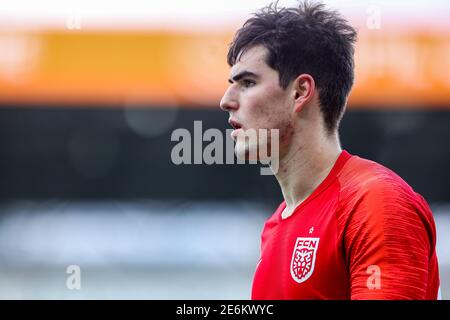 Farum, Danemark. 28 janvier 2021. Ivan Mesik (25) du FC Nordsjaelland vu pendant le match d'essai entre le FC Nordsjaelland et Fremad Amager en droit de Dream Park à Farum. (Crédit photo: Gonzales photo – Dejan Obretkovic). Banque D'Images