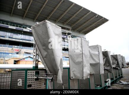 Une vue générale des librairies vides se trouve à l'hippodrome de Doncaster. Date de la photo: Vendredi 29 janvier 2021. Banque D'Images