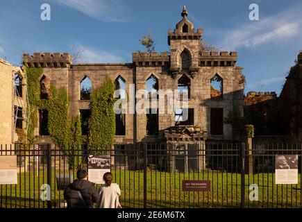 L'hôpital de la variole de Roosevelt Island ruine New York Banque D'Images