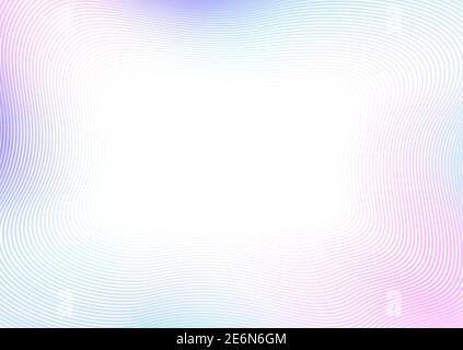 Cadre multicolore, espace de copie blanc. Bordure de lignes de squiggle bleues, violettes et magenta. Arrière-plan vectoriel pour la page d'arrivée, la carte de vœux, l'affiche. EPS10 Illustration de Vecteur