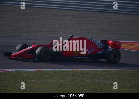 Fiorano (Mo, Italie. 29 janvier 2021. Fiorano (Mo), Italie, circuit Fiorano, 29 janvier 2021, Callium Ilott, Ferrari Driver Accademy pilotez la Ferrari SF71H à Fiorano, Modène. Pendant Callum Ilott Ferrari SF71H Formule 1 2021 test privé - Formule 1 crédit de championnat: Alessio de Marco/LPS/ZUMA Wire/Alay Live News Banque D'Images