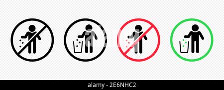 Ne pas laisser l'icône de litière. Garder la zone propre concept. Vecteur EPS 10 Illustration de Vecteur