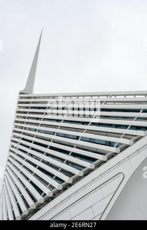 Musée d'art de Milwaukee conçu par Santiago Calatrava Banque D'Images