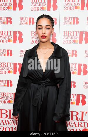 Jorja Smith participant à la Brit Awards 2018 Nominations événement tenu à ITV Studios sur Southbank, Londres. Banque D'Images