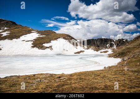 Summit Lake dans la nature sauvage de Mount Evans, Colorado Banque D'Images