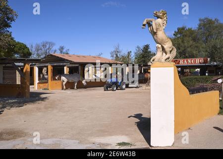 France, Gard, le Grau du Roi, Port Camargue, le parc El Rancho Banque D'Images