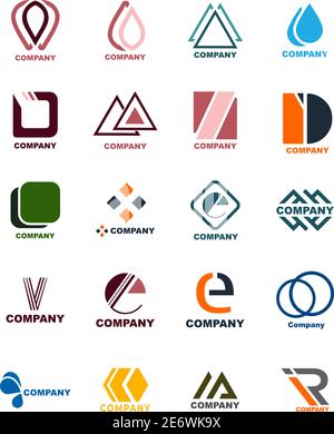 Jeu de 2021 modèles vectoriels de logo, concepts de conception de logo Creative 2021, symbole d'icône, logo de bonne année Illustration de Vecteur