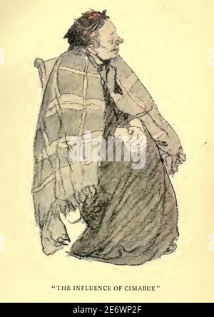 Illustration de George Belcher d'époque intitulée l'influence de Cimabue Banque D'Images