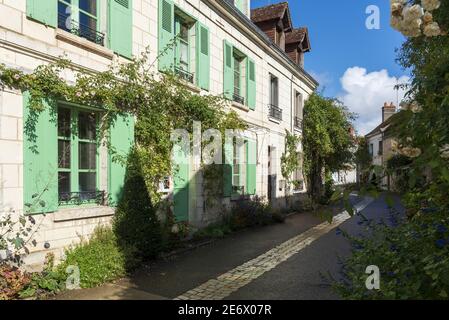 France, Indre et Loire, Chedgny, jardin du village, le seul village de France à avoir le label jardin Remarquable Banque D'Images