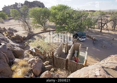 Namibie, désert du Namib, camp de Madisa, Kalkbron Banque D'Images