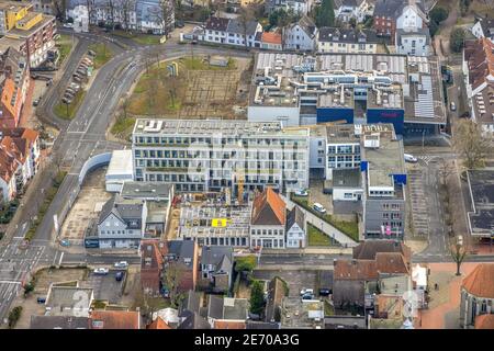 Site de construction de photos aériennes Widumstraße avec démolition pour le nouveau bâtiment de bureaux WA, Westfälischer Anzeiger, radio Lippewelle Hamm et CinemaxX Cine Banque D'Images