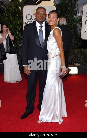 Forest Whitaker et Keisha Whitaker posent sur le tapis rouge du 64ème Golden Globe Awards qui s'est tenu à l'hôtel Beverly Hilton de Los Angeles, CA, Etats-Unis le 15 janvier. 2007. Photo de Lionel Hahn/MCT/ABACAPRESS.COM Banque D'Images