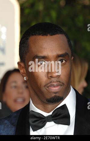 Sean P.Diddy Combs pose sur le tapis rouge du 64ème Golden Globe Awards qui s'est tenu à l'hôtel Beverly Hilton de Los Angeles, CA, USA le 15 janvier. 2007. Photo de Lionel Hahn/MCT/ABACAPRESS.COM Banque D'Images