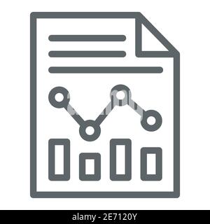 Page de la ligne de livre scientifique icône, concept de science, brochure avec signe de molécule chimique sur fond blanc, icône de rapport d'ADN en style de contour Illustration de Vecteur