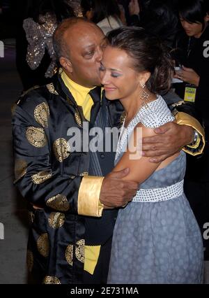Quincy Jones et sa fille Rashida Jones participent à la Vanity Fair Oscar Party 2007 organisée par Graydon carter Held, à Morton's à Los Angeles, CA, États-Unis, le 25 février 2007. Photo de Hahn-Khayat-Douliery/ABACAPRESS.COM Banque D'Images