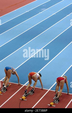 Commencez lors des championnats européens d'athlétisme en salle à Birmingham, au Royaume-Uni, le 3 mars 2007. Photo de Nicolas Gouhier/Cameleon/ABACAPRESS.COM Banque D'Images