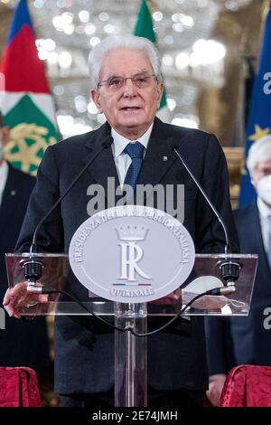 Rome, Italie. 29 janvier 2021. Antonio Tajani, ancien président du ...