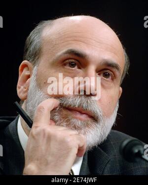 Ben Bernanke, président de la Réserve fédérale, témoigne devant le Comité économique mixte de Capitol Hill le 28 mars 2007 à Washington. Photo par Olivier Douliery/ABACAPRESS.COM Banque D'Images