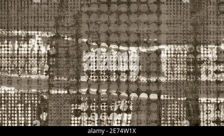 Motif de points demi-tons . Texture de la Grunge en pointillés demi-tons . Texture de superposition des points abstraits . Arrière-plan légèrement vieilli avec effets demi-ton. Banque D'Images