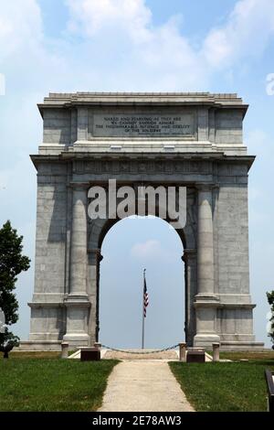 Citation de George Washington - National Memorial Arch - Parc historique national de Valley Forge, Pennsylvanie, États-Unis Banque D'Images